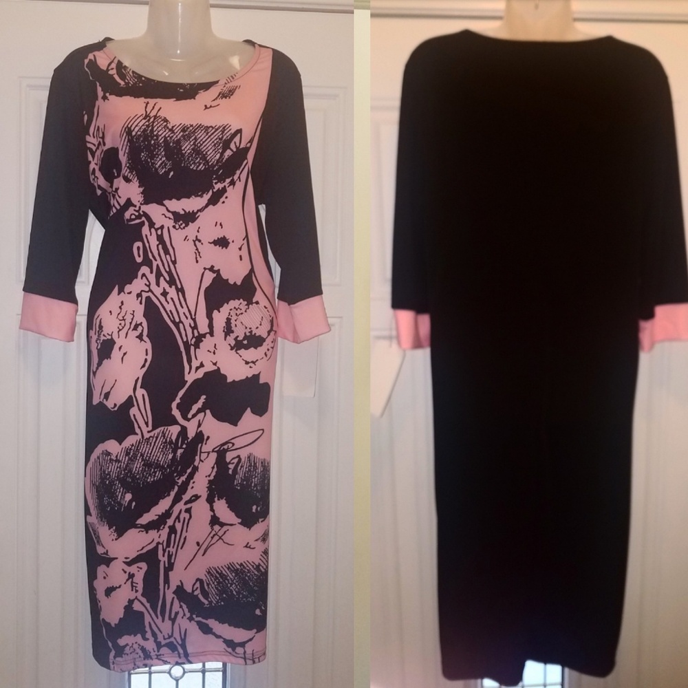 Fitted Plus Size Midi Dress